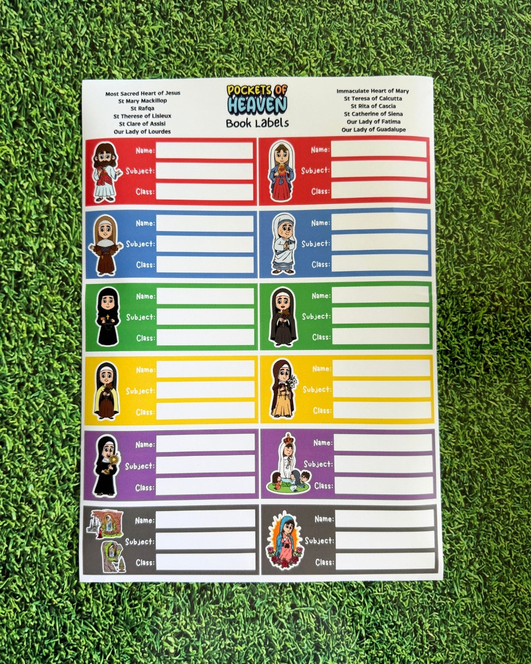 Book Labels (4 sheets, 48 stickers)