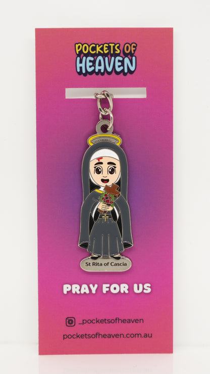St Rita of Cascia Keyring