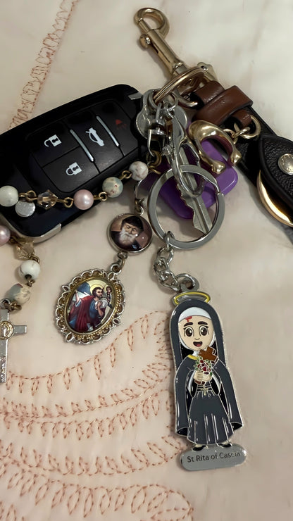 St Rita of Cascia Keyring
