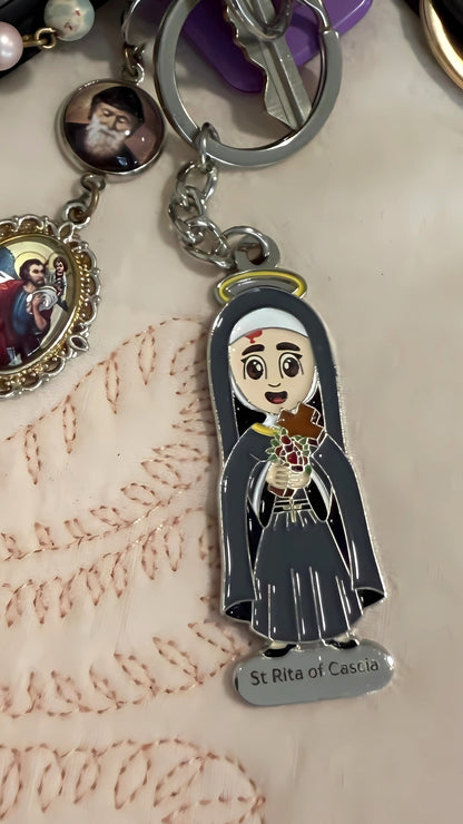 St Rita of Cascia Keyring