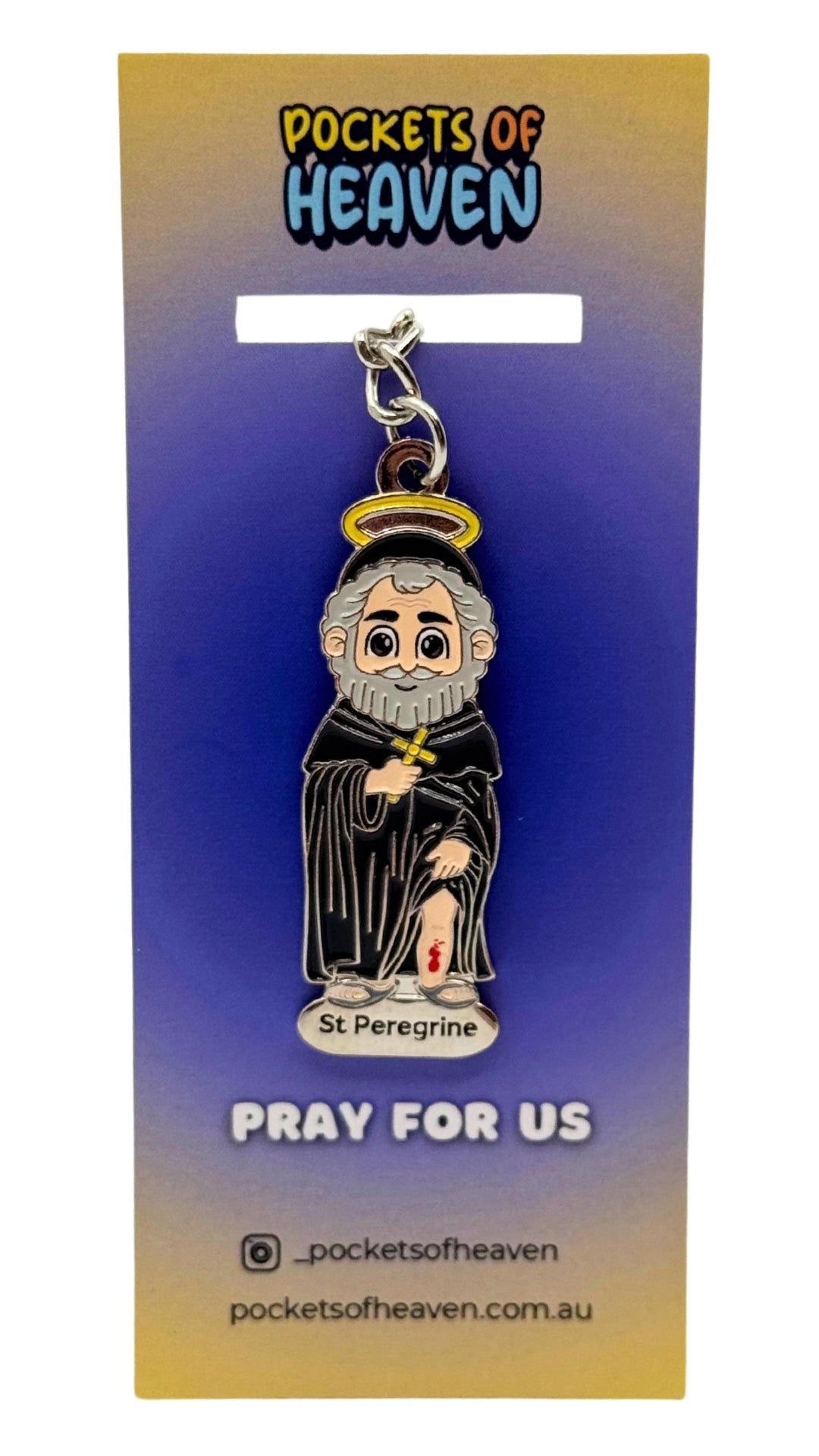 St Peregrine Keyring