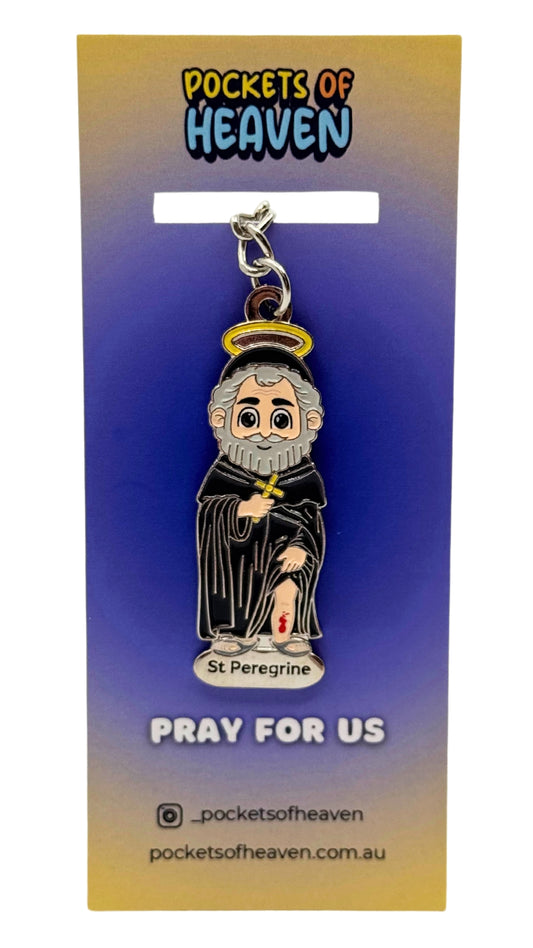 St Peregrine Keyring