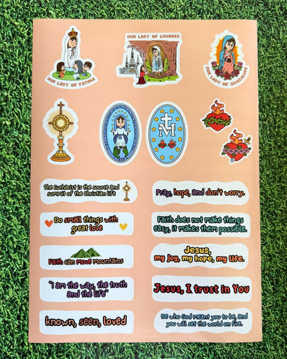 Sticker Sheet (3 sheets, 46 stickers)