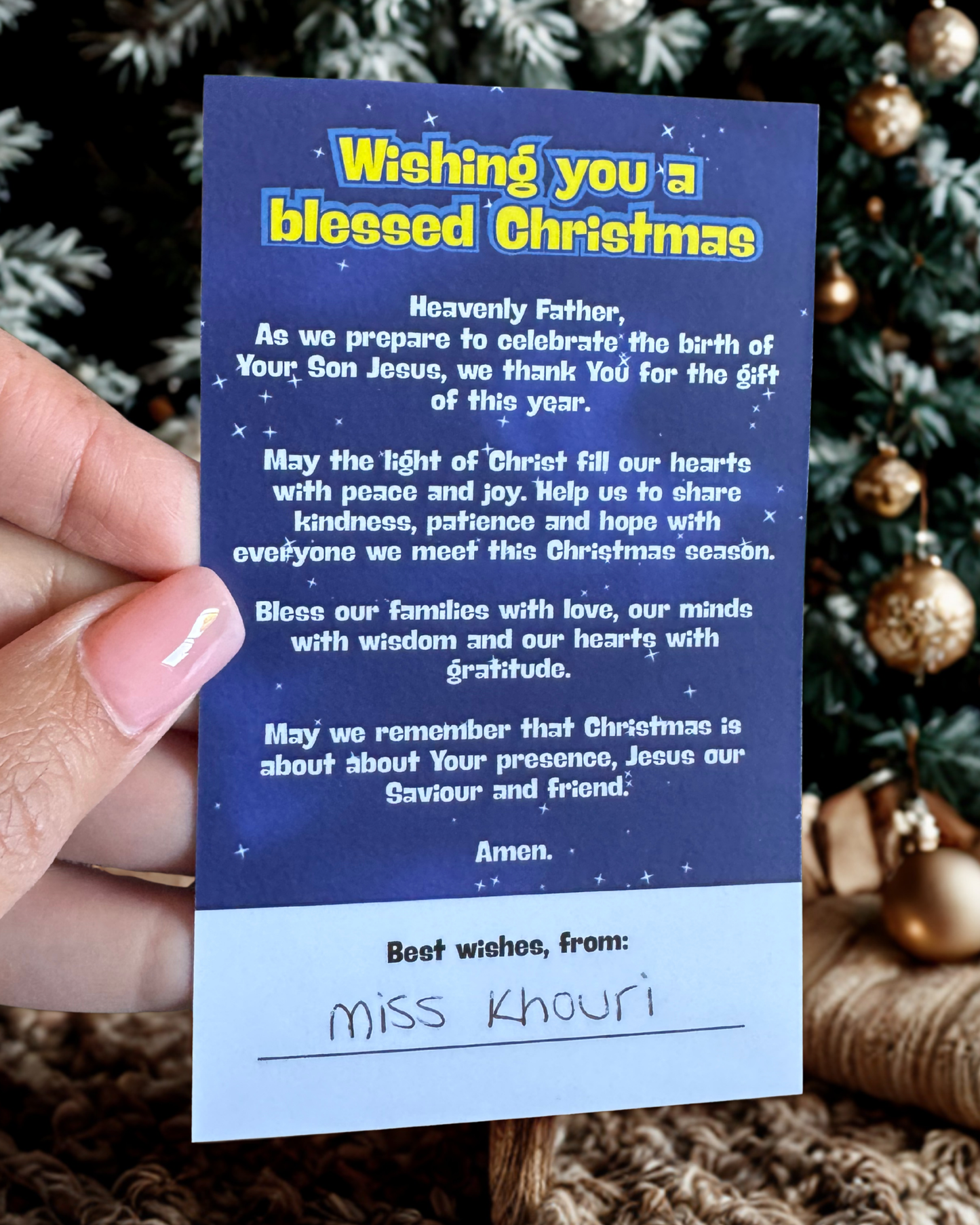 Christmas Prayer Gift Card