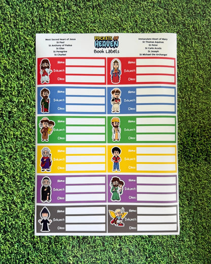 Book Labels (4 sheets, 48 stickers)