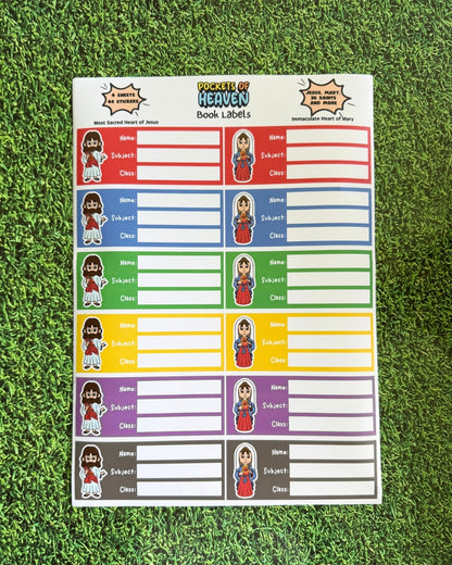 Book Labels (4 sheets, 48 stickers)