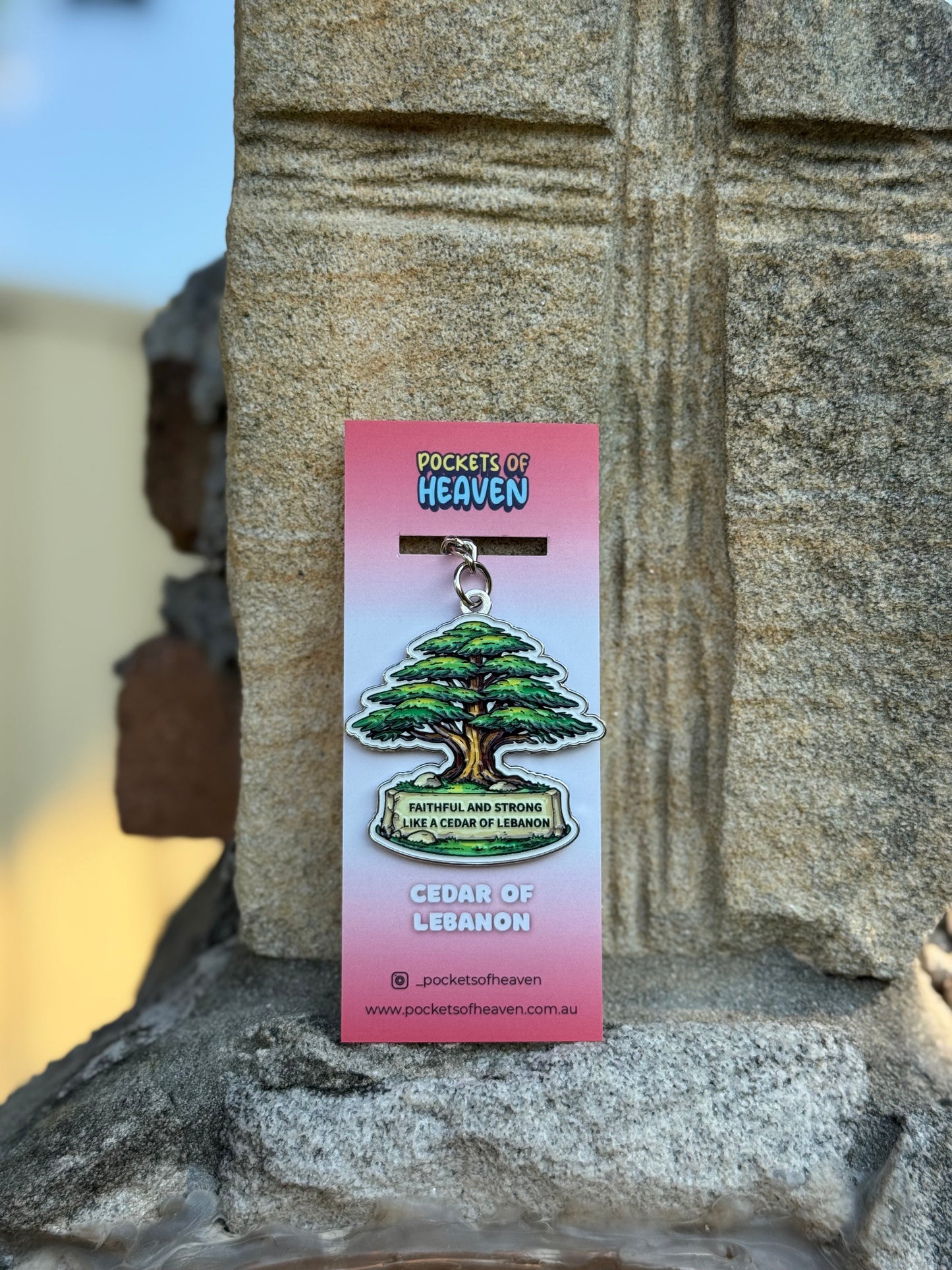 Cedar of Lebanon Keyring